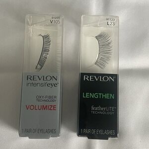 2 REVLON False Lashes VOLUMIZE LENGTHEN Eyelashes 91220 V105 91123 L23 NEW